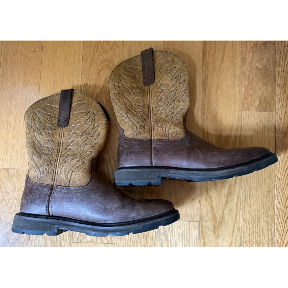 Ariat Work Boots Brown Leather Boots ASTM F2892-11 EH Mens Size 9.5